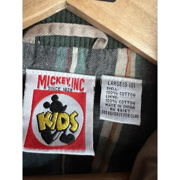 VTG 90s Mickey Inc Kids size L 8/10 Winnie Pooh Khaki Flannel Button Up Jacket - Picture 3 of 14
